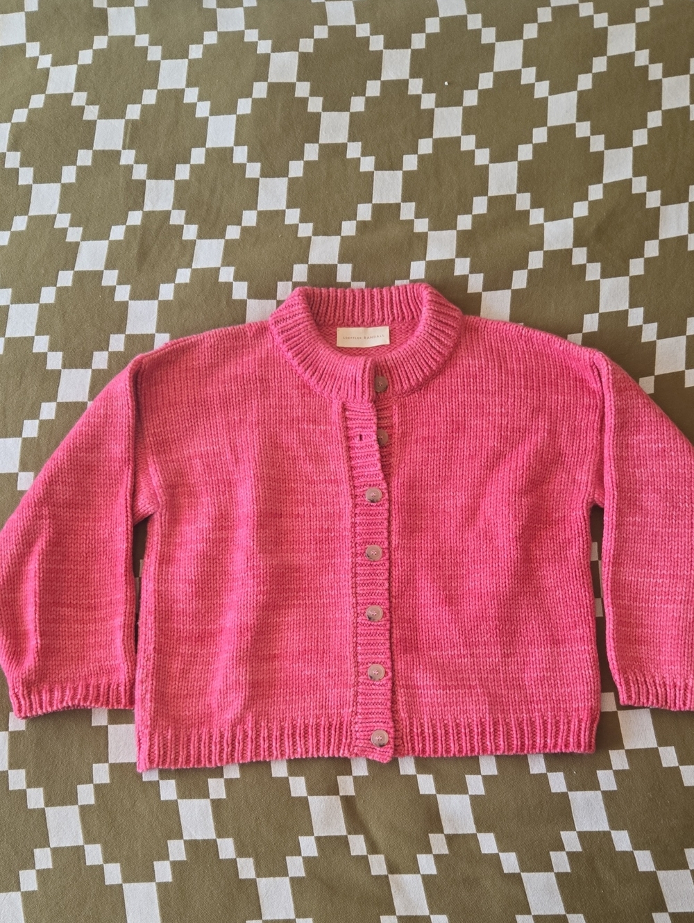 Loeffler Randall Pink Wool Cardigan
